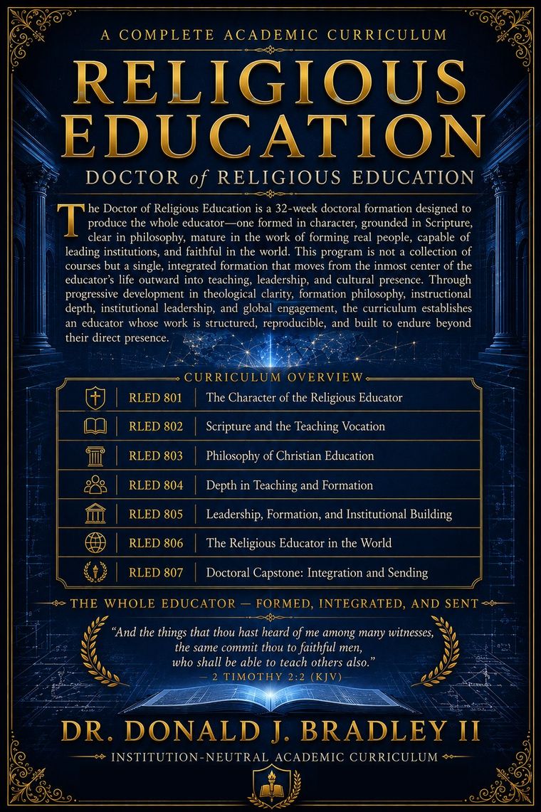 Doctor of Religious Education — back cover