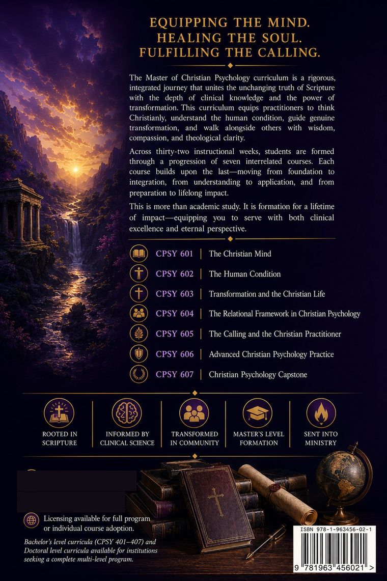 Master of Christian Psychology — back cover